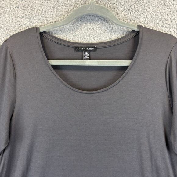 Eileen Fisher Tunic Small Lagenlook Minimalist Quiet Luxury Jersey Knit Stretchy - Picture 3 of 10